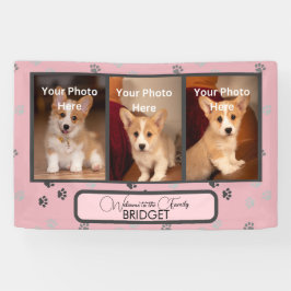 Welcome Zuhause New Puppy, Welpendusche Banner