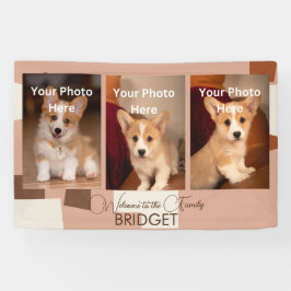 Welcome Zuhause New Puppy, Welpendusche Banner