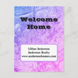 Welcome Zuhause Pastel Vielen Dank Real Anwesen Re Postkarte