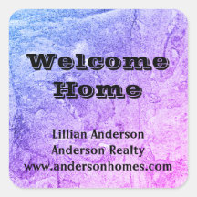 Welcome Zuhause Pink Blue Marbled Real Anwesen Rea