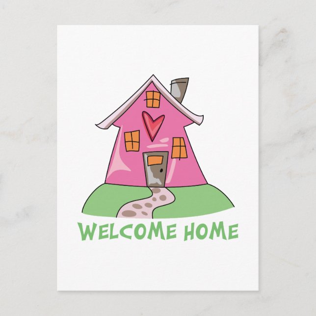 Welcome Zuhause Postkarte (Vorderseite)