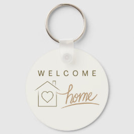 Welcome Zuhause Real Anwesen Client Minimalistisch Schlüsselanhänger