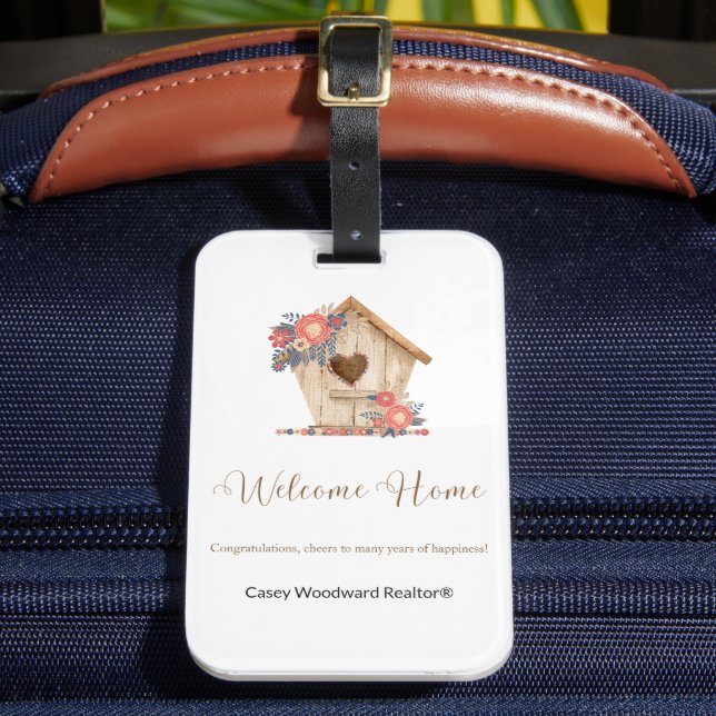 Welcome Zuhause Realtor Personalisiert Gepäckanhänger (Vorderseite Insitu 2)