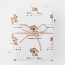 Welcome Zuhause Realtor Personalisiert Geschenkpapier Set