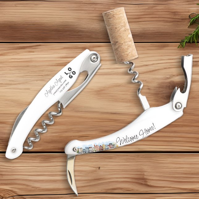 Welcome Zuhause Realty New Zuhause Gift Kellnermesser (Welcome Home New Home Gift, Real Estate Marketing, Waiter's Corkscrew)