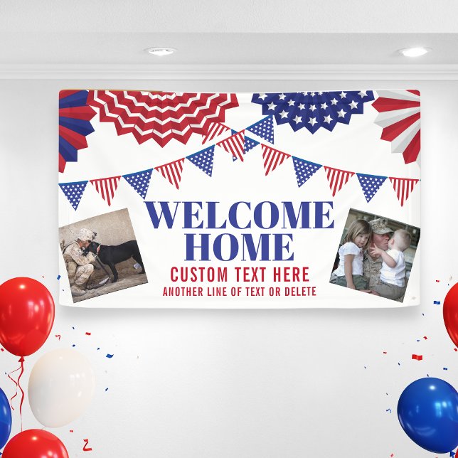 Welcome Zuhause Soldier Patriotic 2 Fotos Custom Banner (Von Creator hochgeladen)