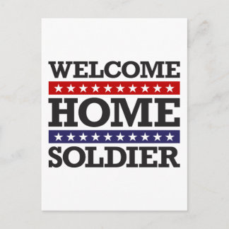 Welcome Zuhause Soldier Postkarte