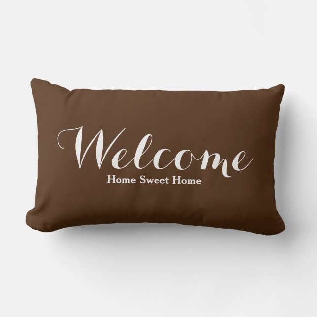 Welcome Zuhause Sweet Zuhause Decorative Kissen (Vorderseite)