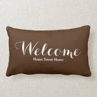 Welcome Zuhause Sweet Zuhause Lumbar Kissen