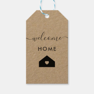 Welcome Zuhause Tag, Realtor Client Gift Tag, Kraf Geschenkanhänger