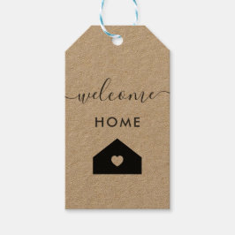 Welcome Zuhause Tag, Realtor Client Gift Tag, Kraf Geschenkanhänger