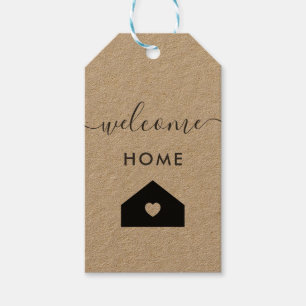 Welcome Zuhause Tag, Realtor Client Gift Tag, Kraf Geschenkanhänger