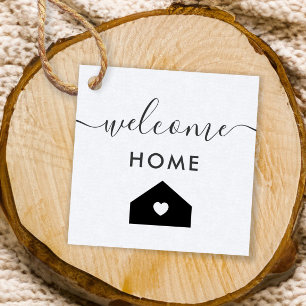 Welcome Zuhause Tag, Realtor Client Gift Tag, Kraf Geschenkanhänger
