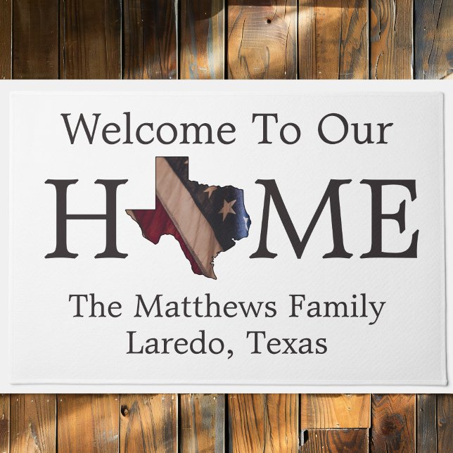 Welcome Zuhause USA Flag Texas Map Doormat Fußmatte (Welcome Home USA Flag Texas Map Doormat
)