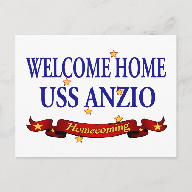Welcome Zuhause USS Anzio Postkarte (Vorderseite)
