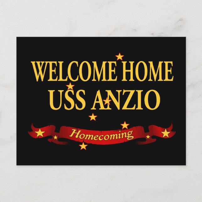 Welcome Zuhause USS Anzio Postkarte (Vorderseite)