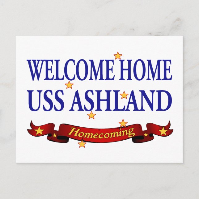 Welcome Zuhause USS Ashland Postkarte (Vorderseite)