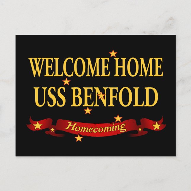 Welcome Zuhause USS Benfold Postkarte (Vorderseite)