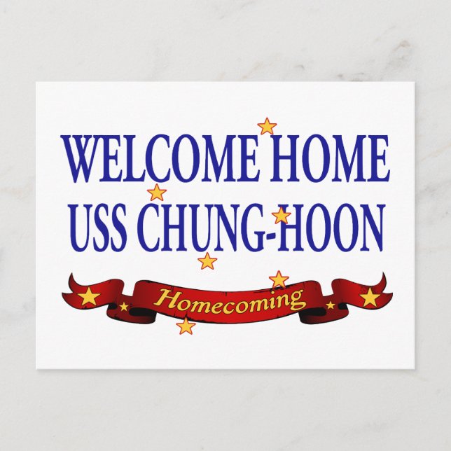 Welcome Zuhause USS Chung-Hoon Postkarte (Vorderseite)