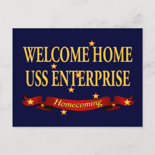 Welcome Zuhause USS Enterprise Postkarte