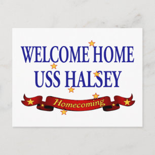 Welcome Zuhause USS Halsey Postkarte