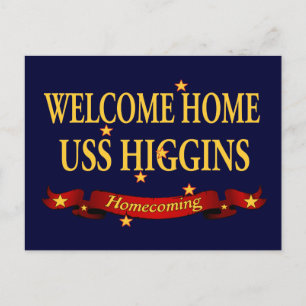 Welcome Zuhause USS Higgins Postkarte