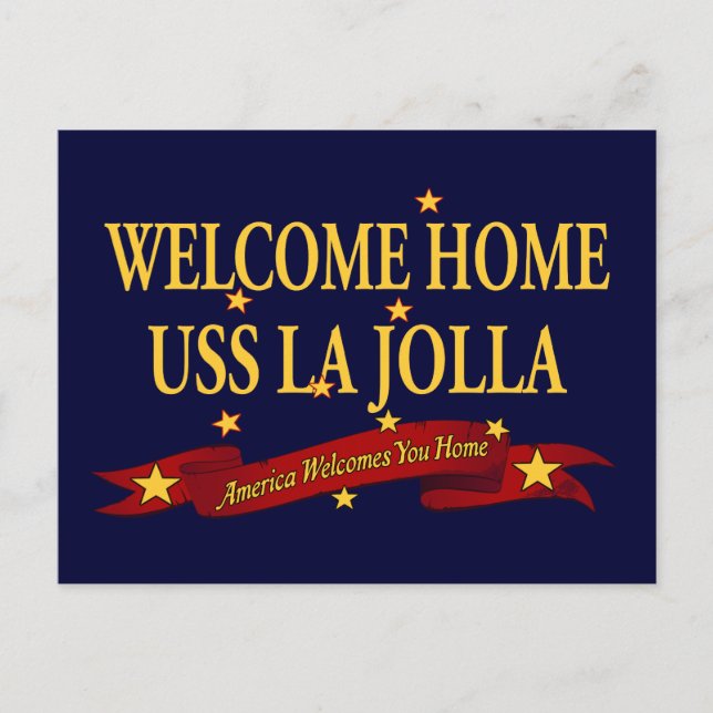 Welcome Zuhause USS La Jolla Postkarte (Vorderseite)