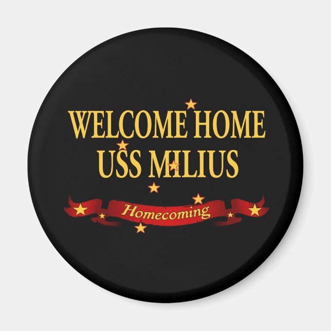 Welcome Zuhause USS Milius Magnet (Vorne)