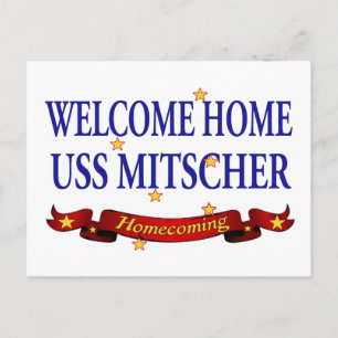 Welcome Zuhause USS Mitscher Postkarte