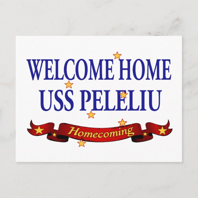 Welcome Zuhause USS Peleliu Postkarte (Vorderseite)
