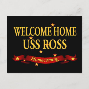 Welcome Zuhause USS Ross Postkarte