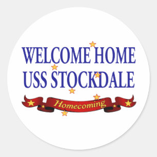 Welcome Zuhause USS Stockdale Runder Aufkleber