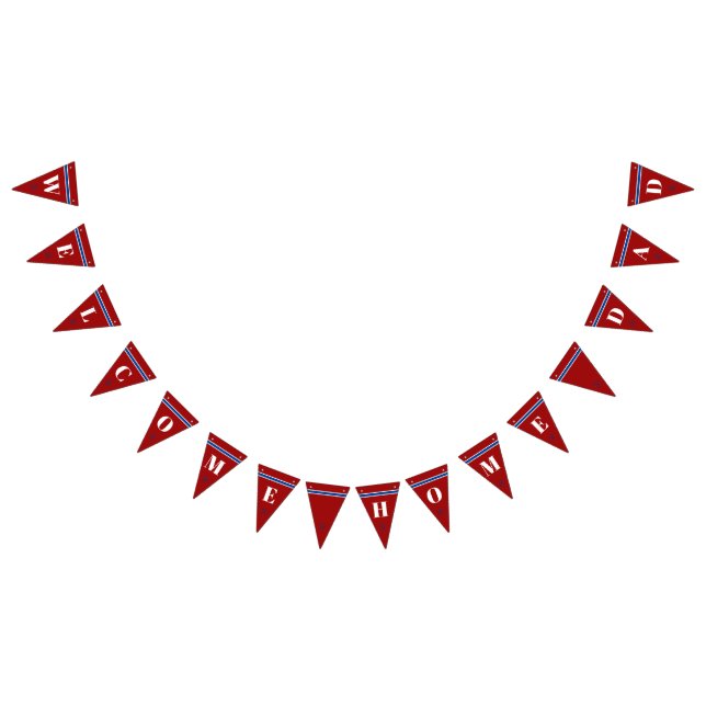 Welcome Zuhause Vater Classic Nautical Ankerstreif Wimpelkette (Alle)