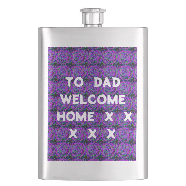 WELCOME ZUHAUSE VATER FARBE LILA GEMISCHT FLACHMANN (Vorderseite)