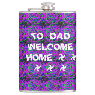 WELCOME ZUHAUSE VATER FARBE LILA GEMISCHT FLACHMANN