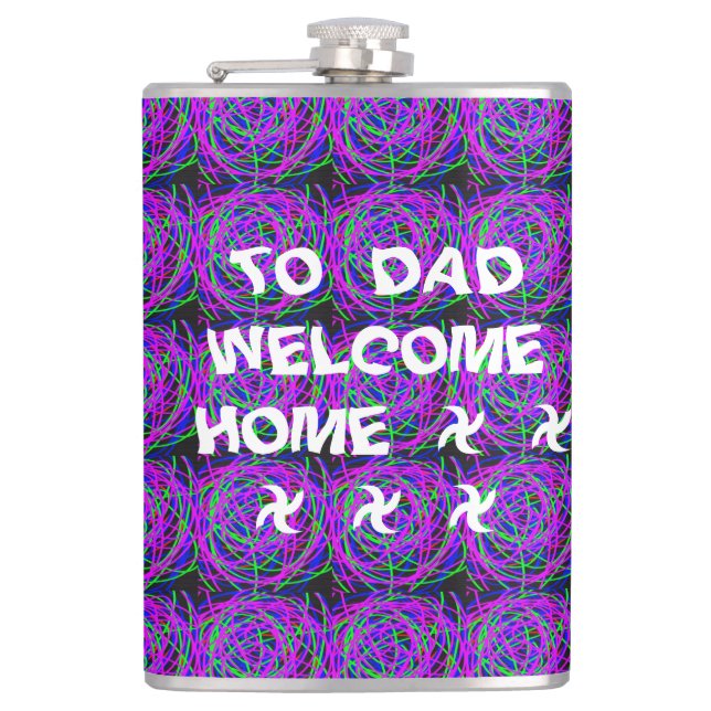 WELCOME ZUHAUSE VATER FARBE LILA GEMISCHT FLACHMANN (Vorderseite)