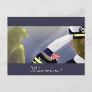 Welcome Zuhause Veteran Postcard Postkarte