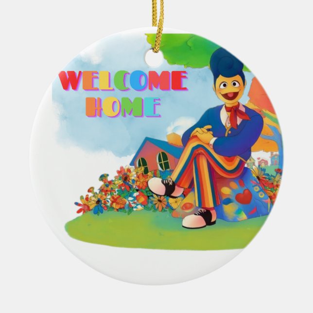 Welcome Zuhause - Wally Darling Keramik Ornament (Vorne)
