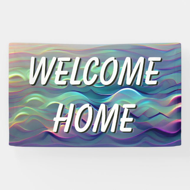Welcome Zuhause Waves Gradient Banner (Horizontal)