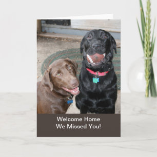 Welcome Zuhause - We Missed You - Dog's World Card Karte