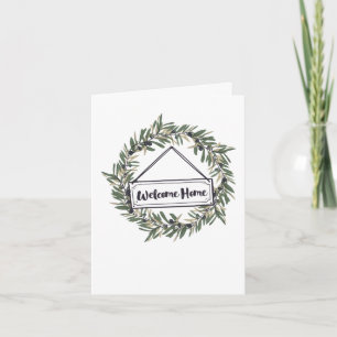Welcome Zuhause Wreath Custom Real Anwesen Card Karte