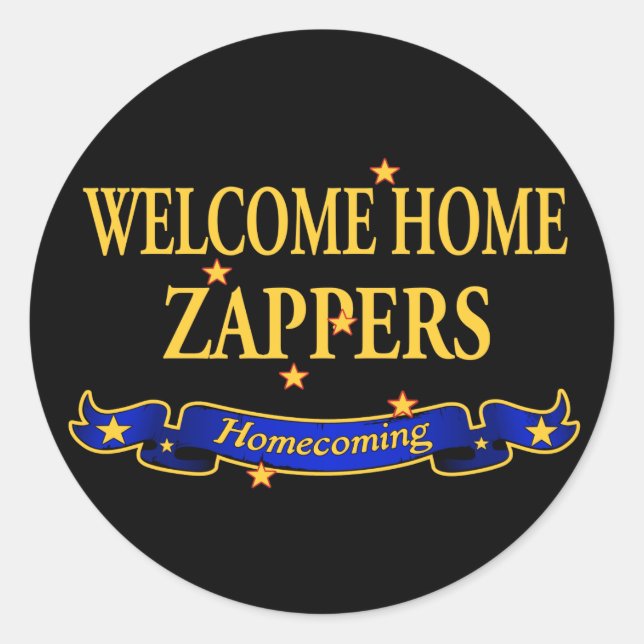 Welcome Zuhause Zappers Runder Aufkleber (Vorderseite)