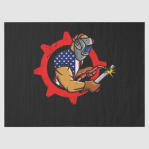 Welder American Flag USA Patriotic Welder Gift Seidenpapier