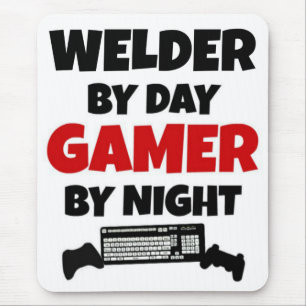 Welder by Day Gamer by Night Mousepad