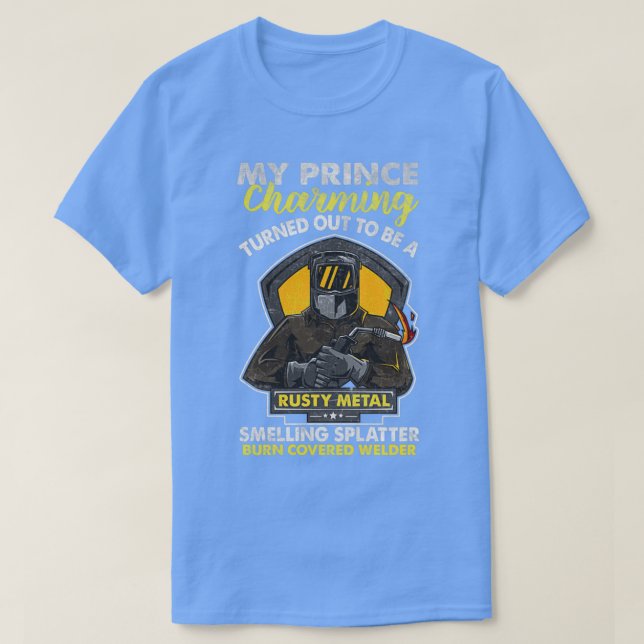 Welder Ehefrau Mama Girlfriend Niedlich Funny Weld T-Shirt (Design vorne)