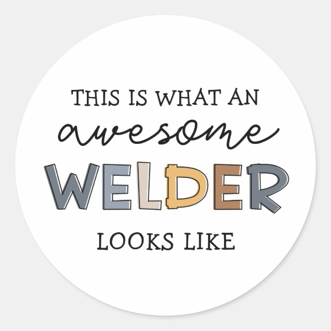Welder Funny Phantastisch Welder Geschenke Runder Aufkleber (Vorderseite)