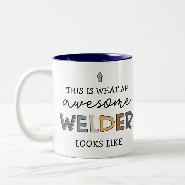 Welder Funny Phantastisch Welder Geschenke Zweifarbige Tasse (Links)