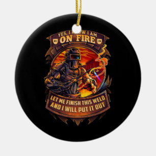 Welder Funny Saying Welding for Men Keramik Ornament