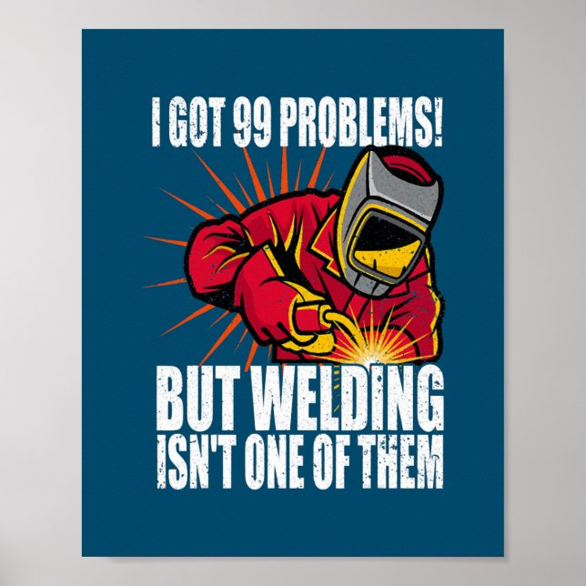 Welder Funny Welding Slogan Puff Poster (Vorne)
