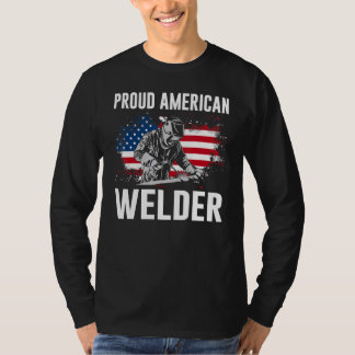 Welder für Männer Vater Stolz amerikanischer Welde T-Shirt